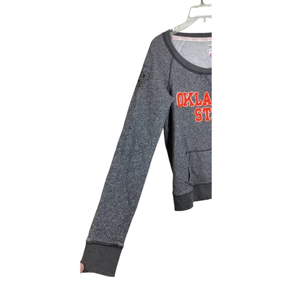 4254)Victoria's Secret PINK Oklahoma State Long Sleeve Pullover Sweatshirt Large - Picture 2 of 8